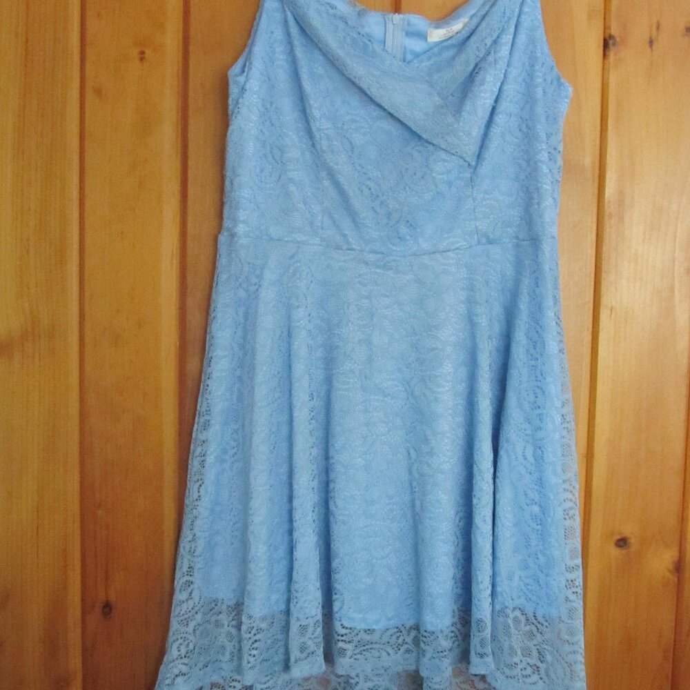 Light Blue Lace High Low sz 3x Plus sz XXXL Womens Tops H&R Homrain formal dress